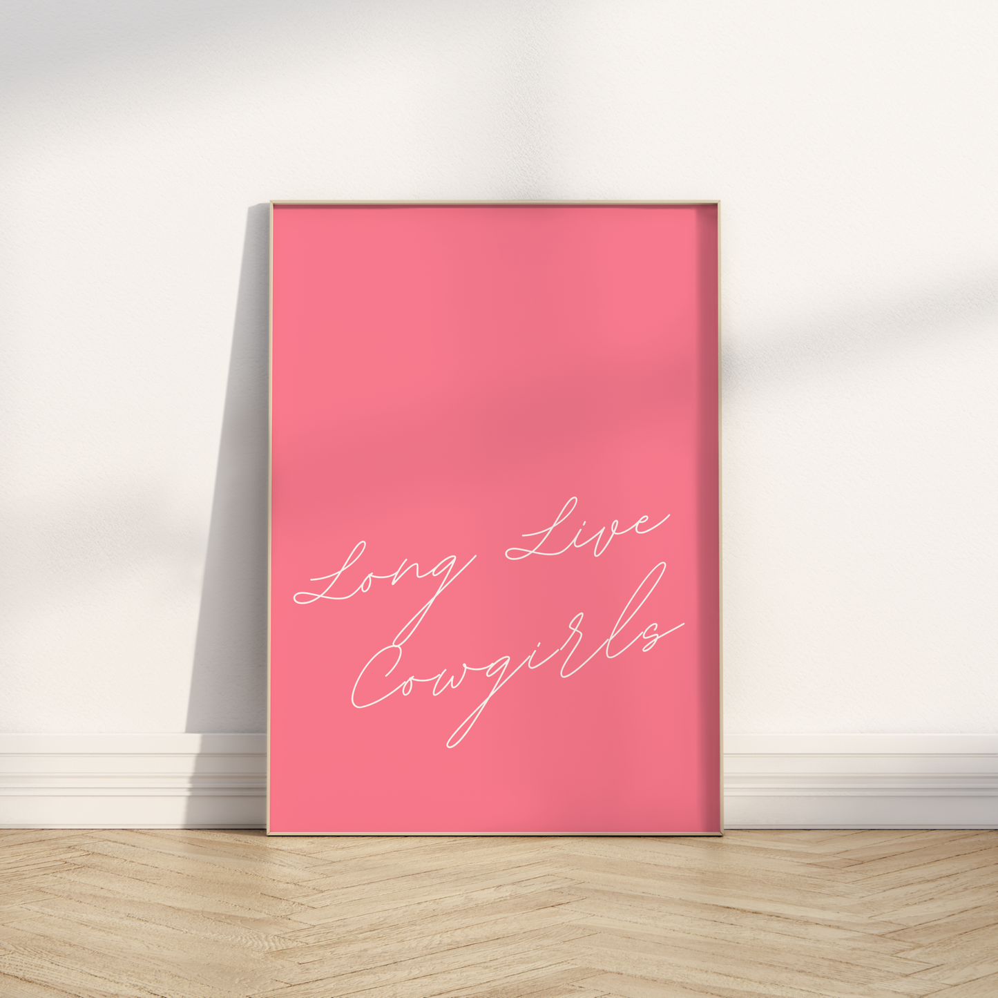 Pink Long Live Cowgirls Print