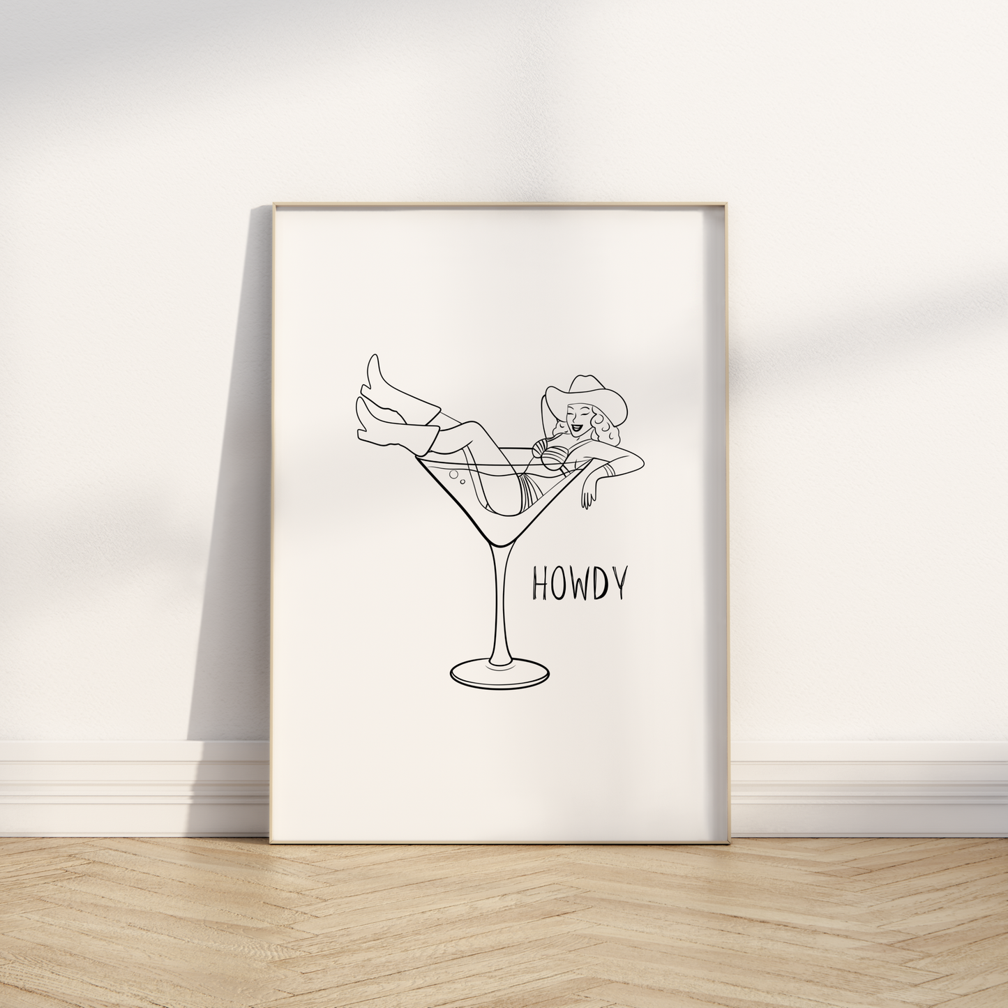 Howdy Cowgirl Print