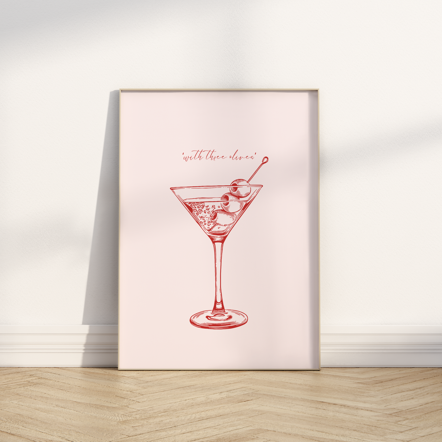 With Three Olives Print