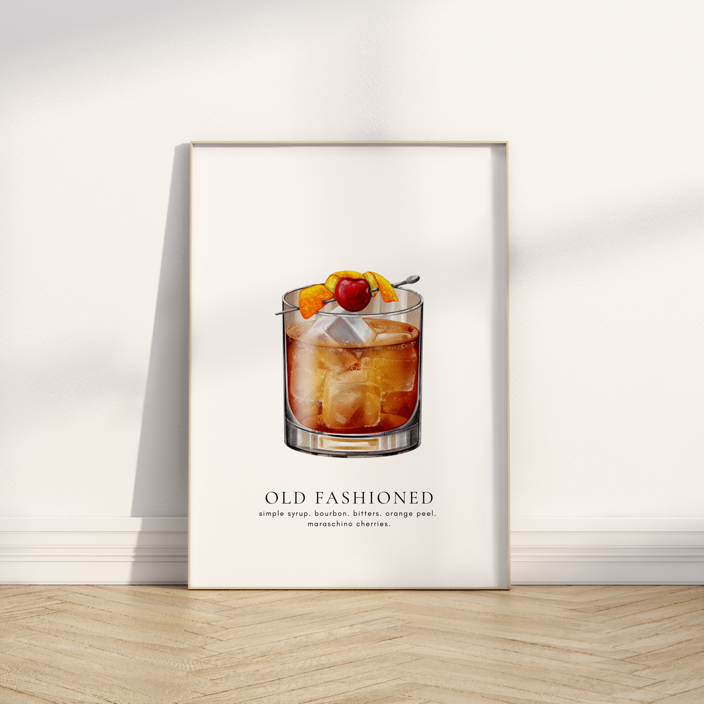 Old Fashioned Cocktail Print