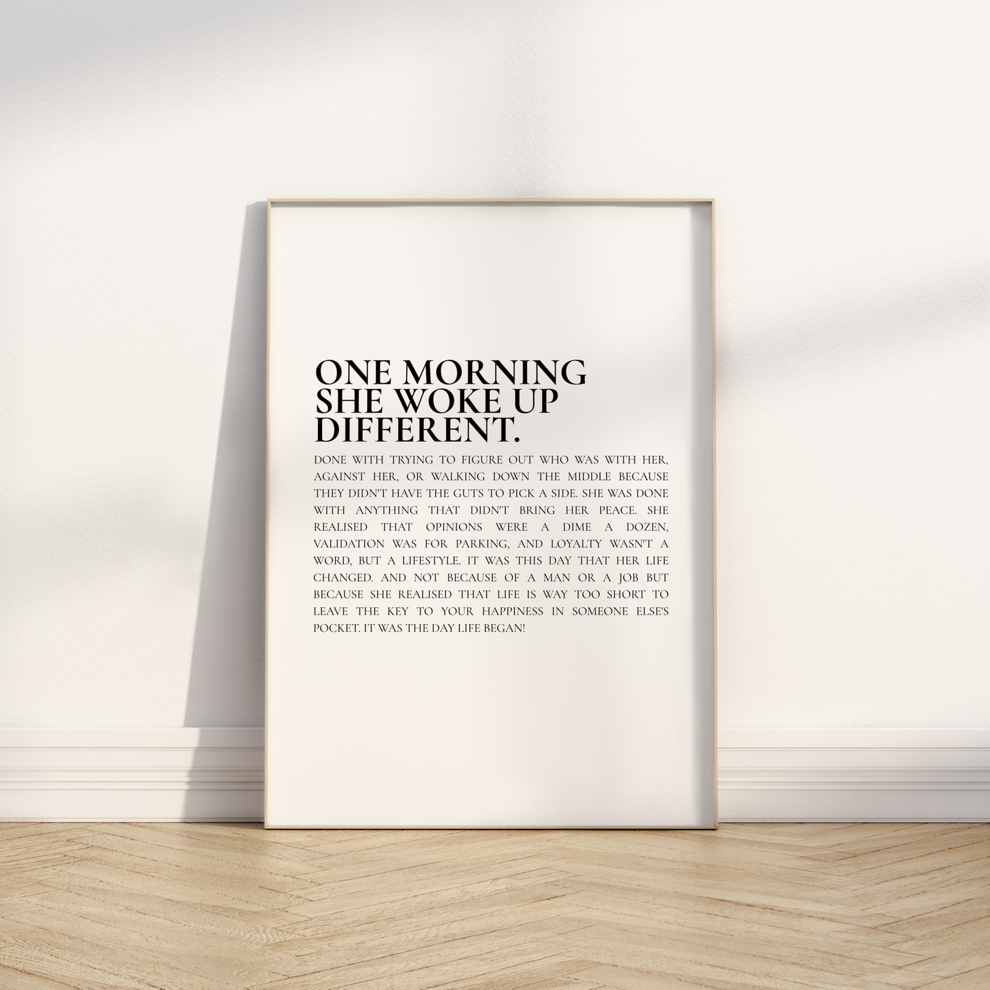 One morning she woke up different Print