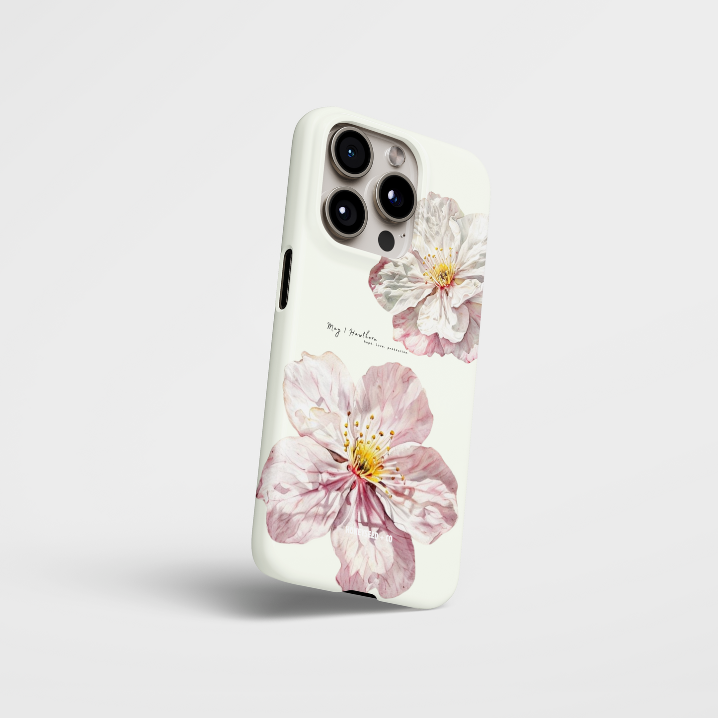 Hawthorn Bloom- May Birthflower Phone Case
