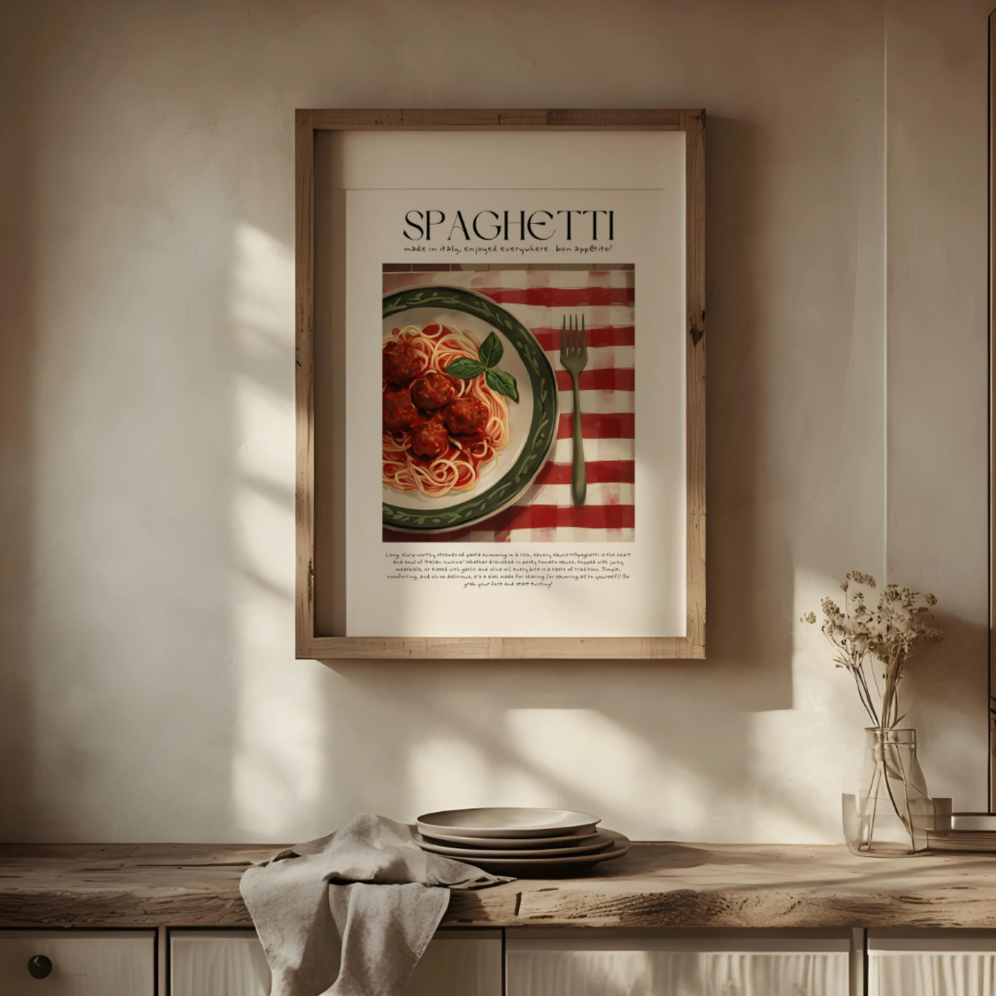 Made In Italy- Spaghetti Print