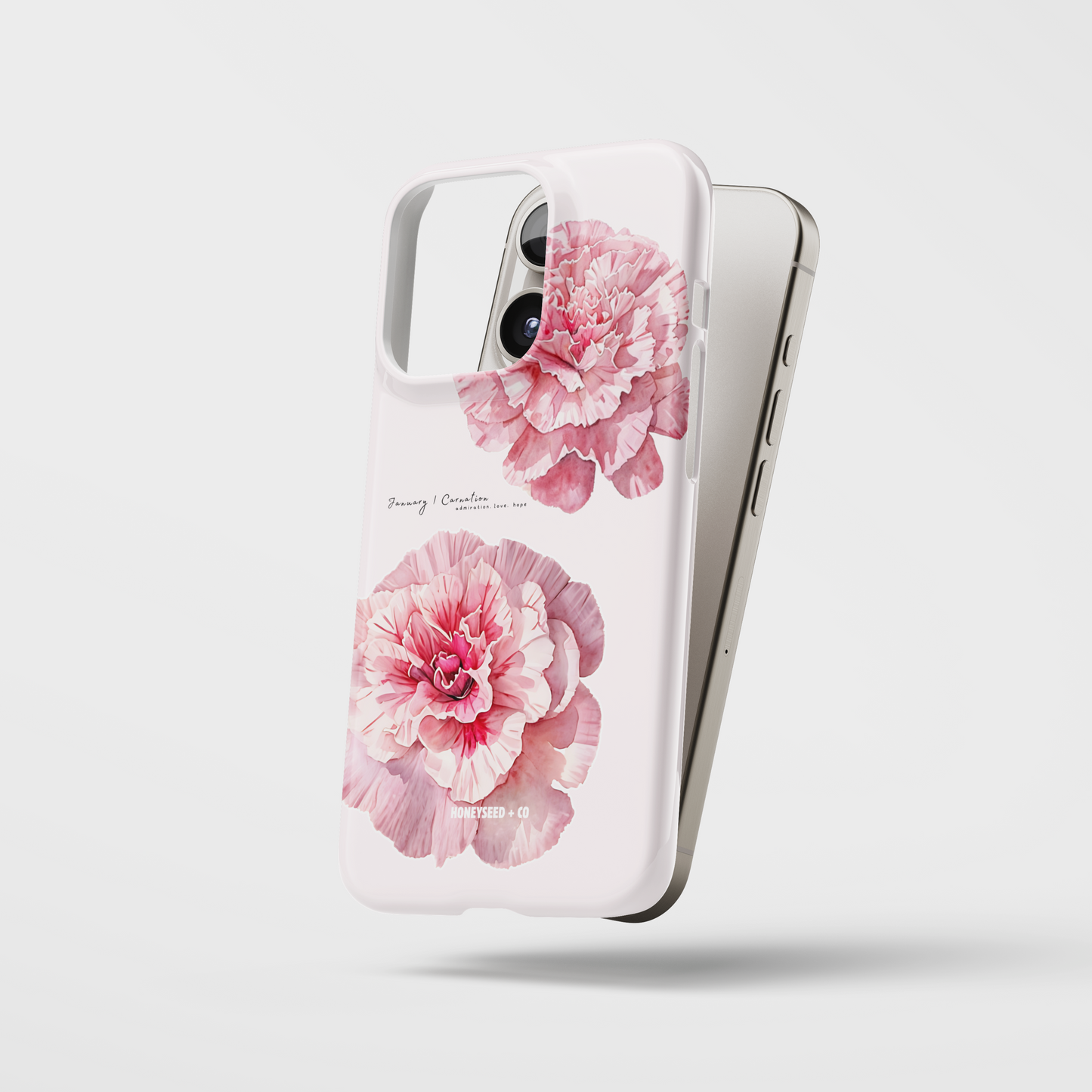 Carnation Bloom- January Birth Flower Phone Case