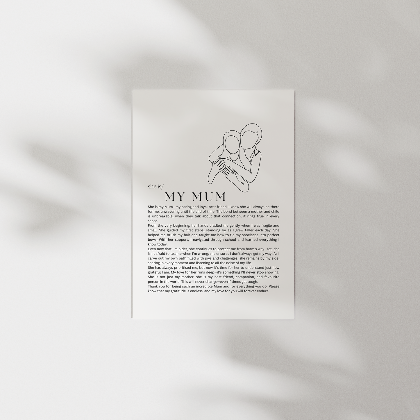 She is- My Mum