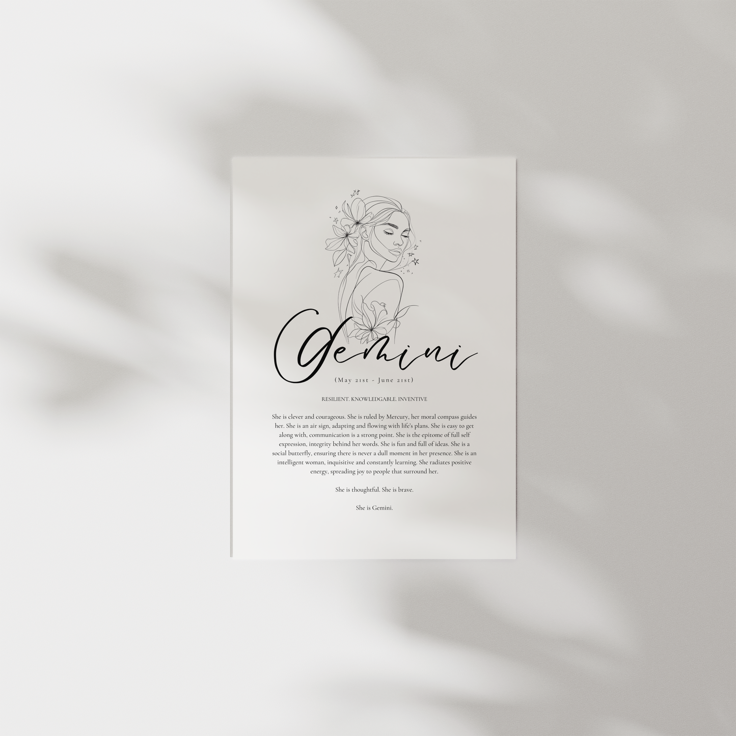 'She is' Prints- Astrology