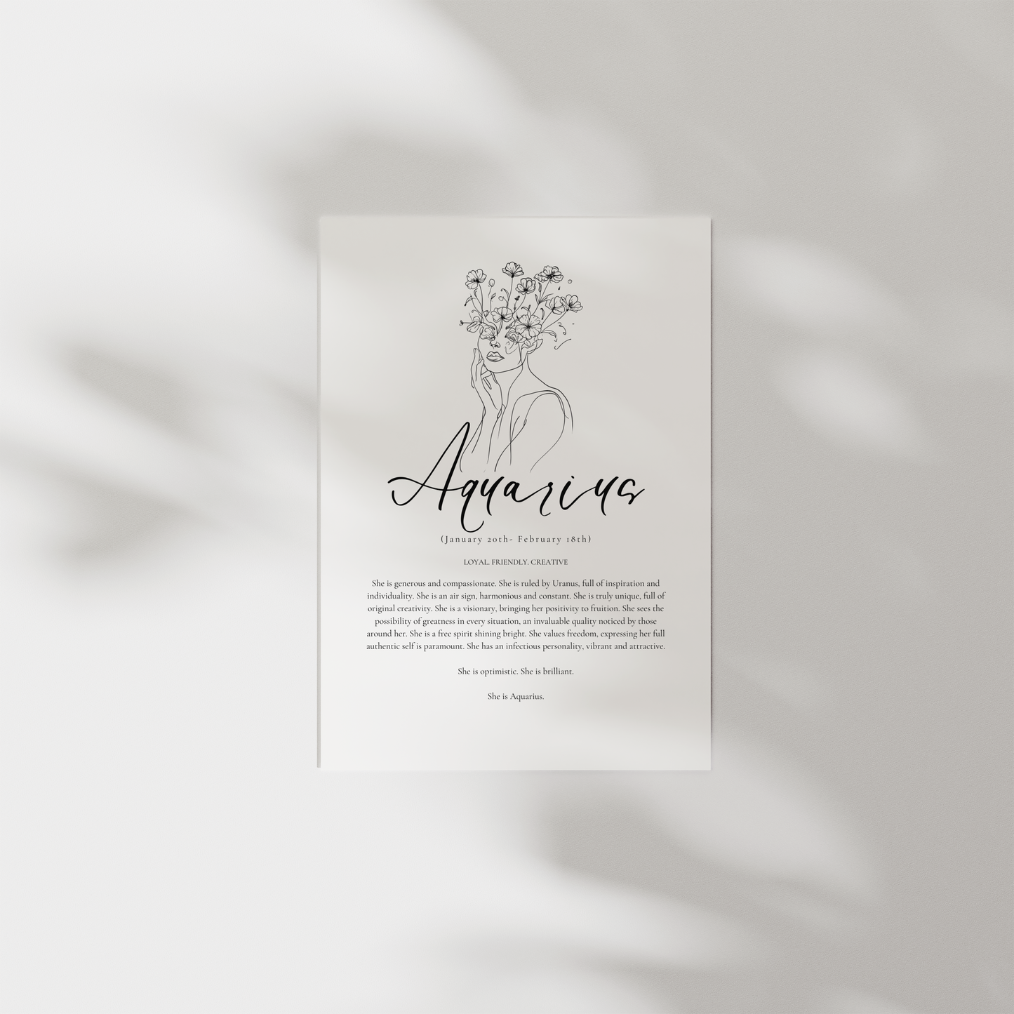 'She is' Prints- Astrology