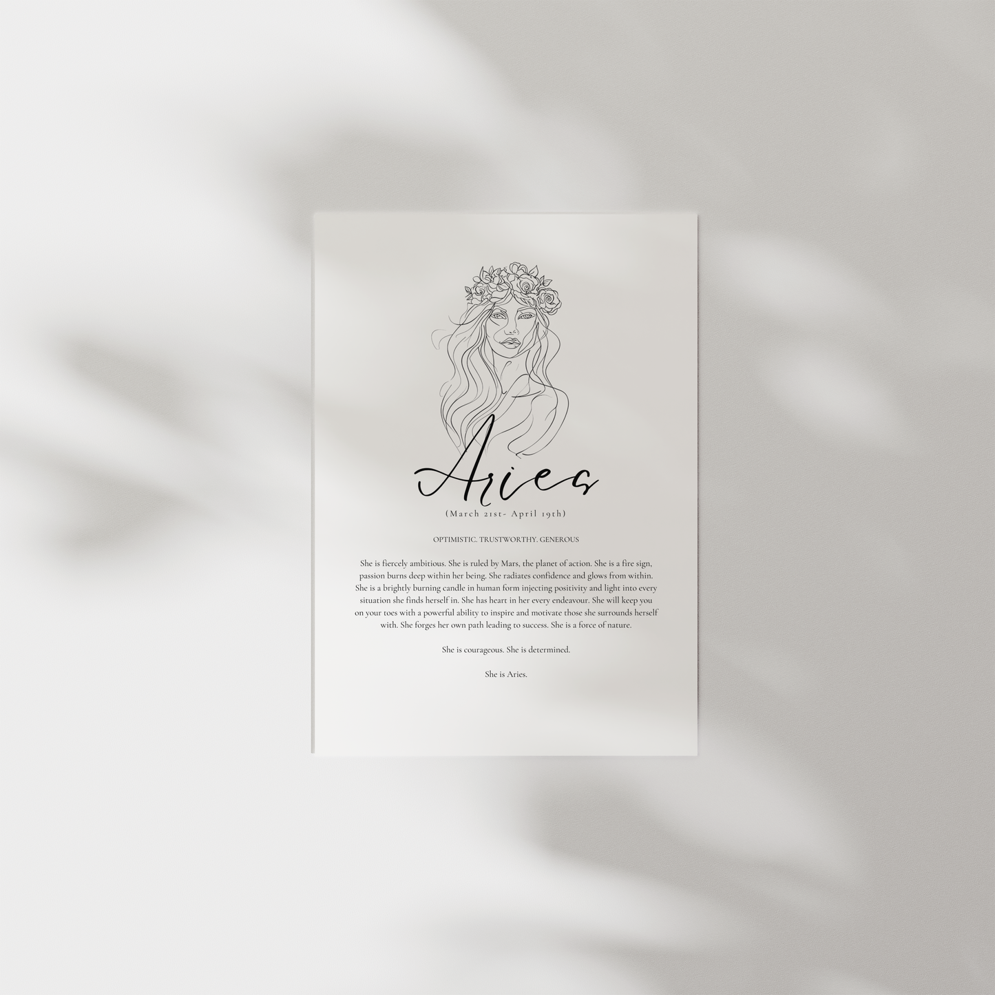 'She is' Prints- Astrology