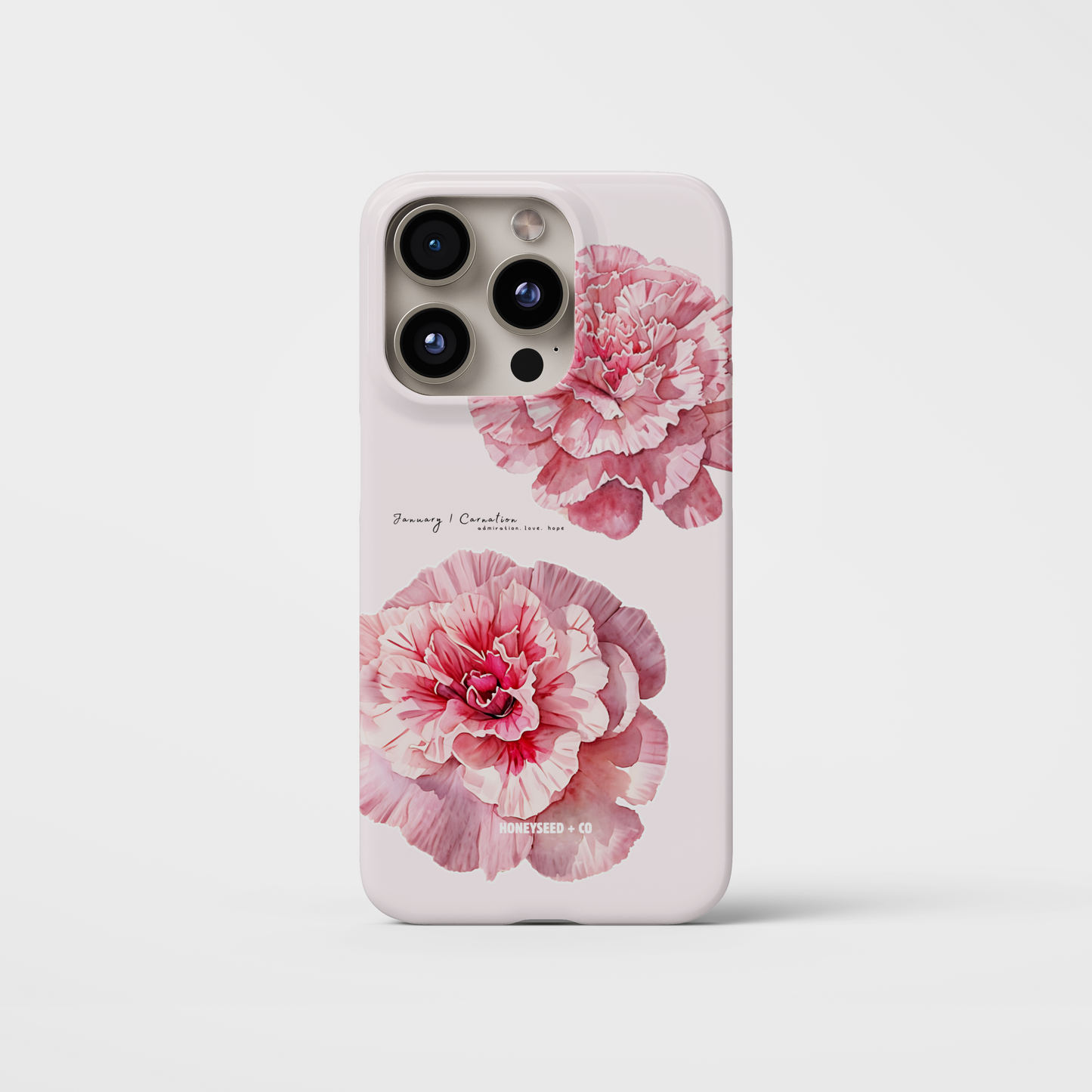 Carnation Bloom- January Birth Flower Phone Case