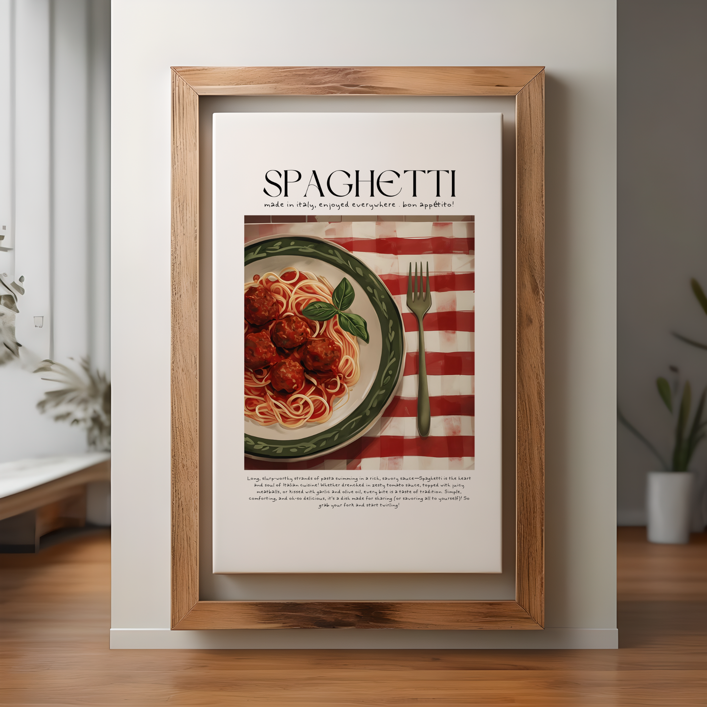Made In Italy- Spaghetti Print