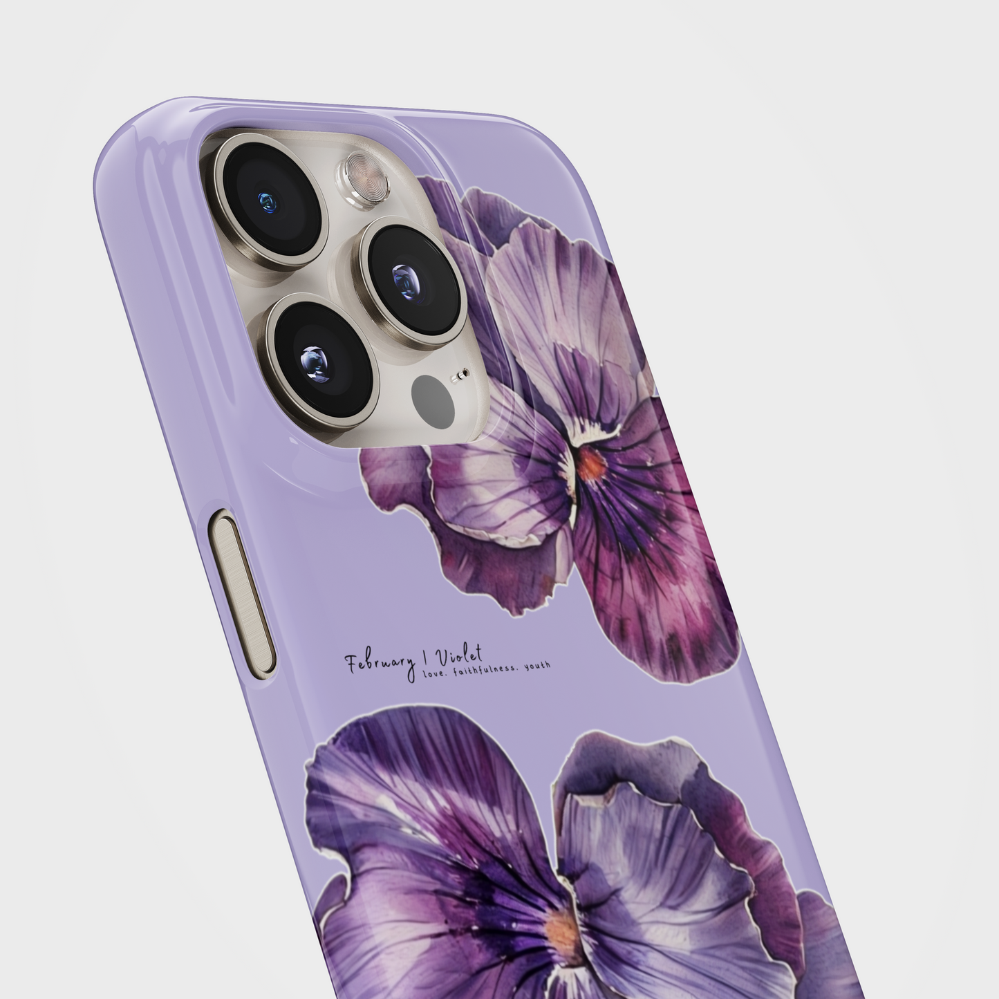 Violet Bloom- February Birthflower Phone Case