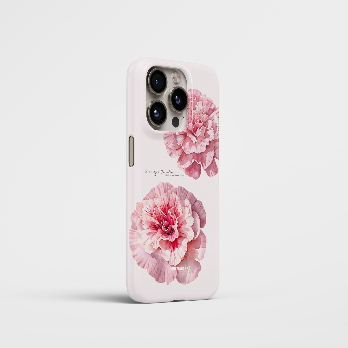 Carnation Bloom- January Birth Flower Phone Case
