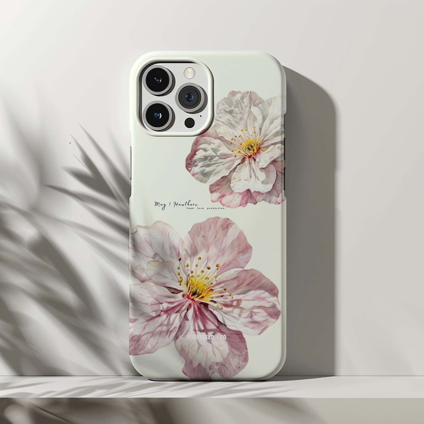 Hawthorn Bloom- May Birthflower Phone Case