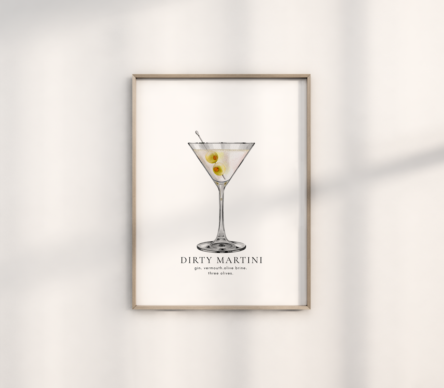 Dirty Martini Cocktail Print
