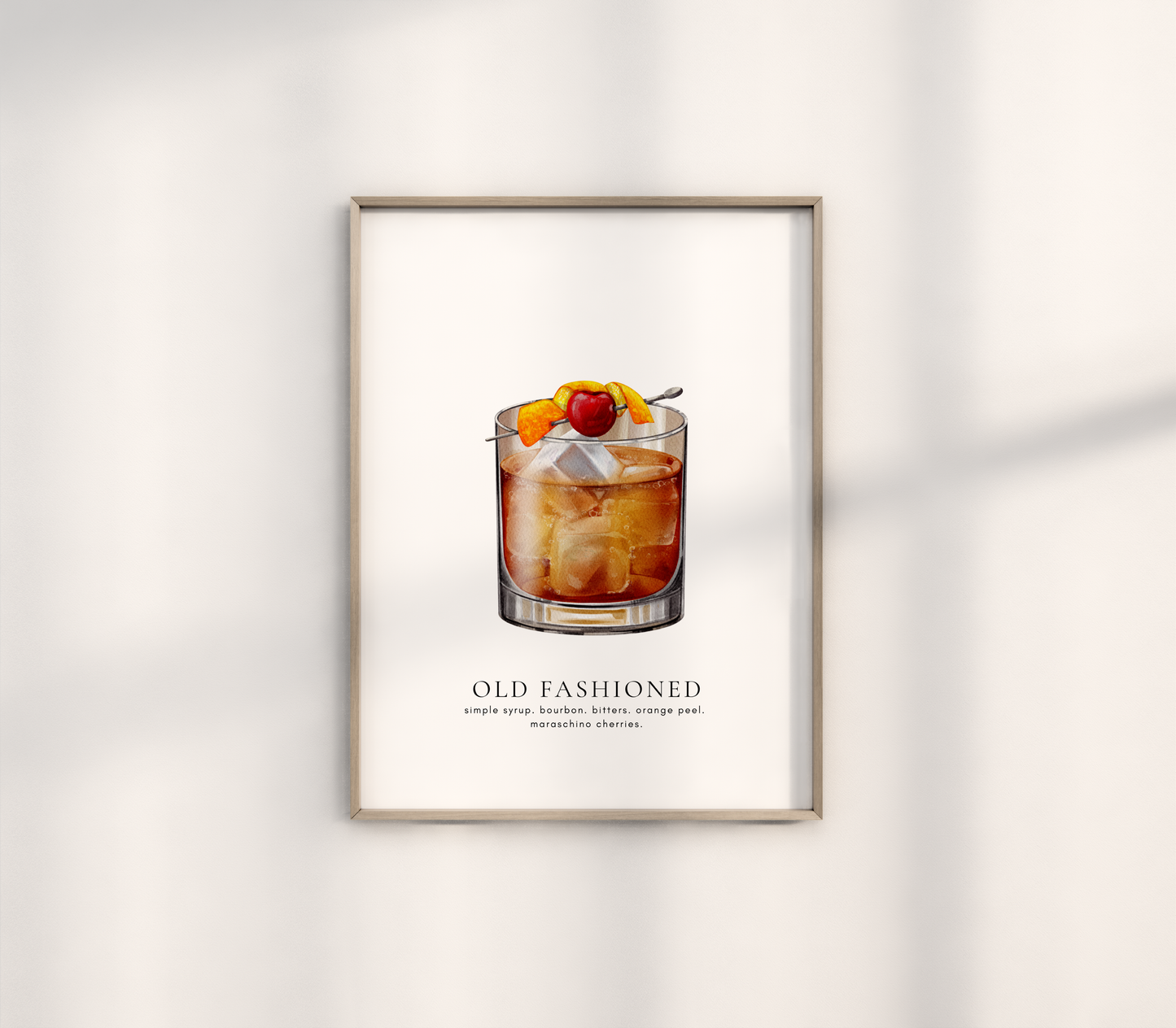 Old Fashioned Cocktail Print