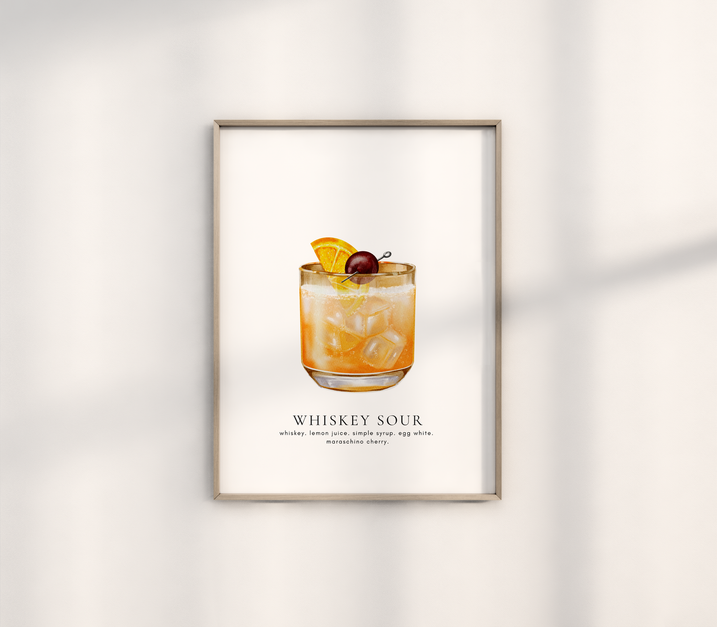 Whiskey Sour Cocktail Print
