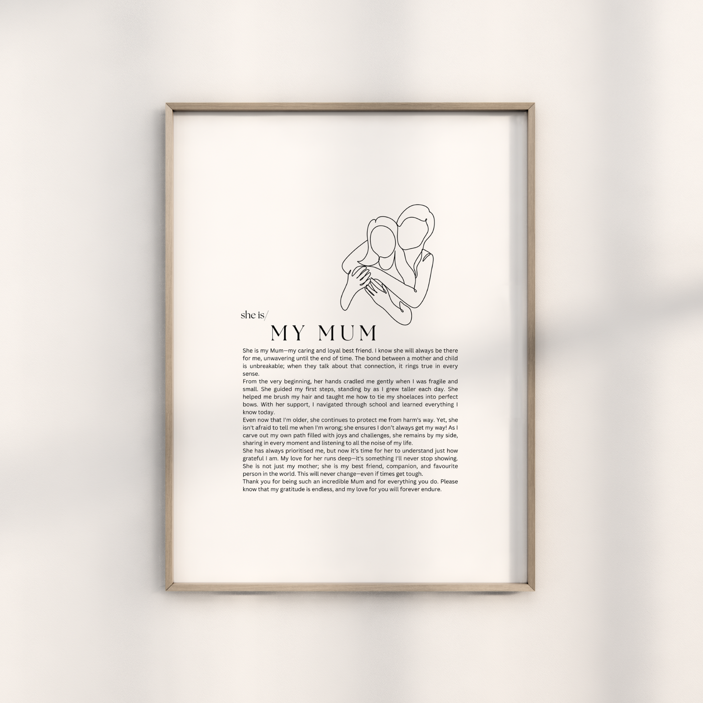 She is- My Mum