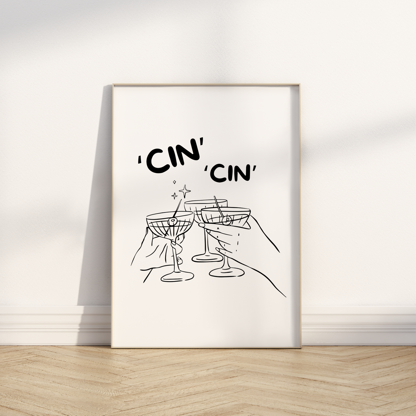 Cocktail Cin Cin Print