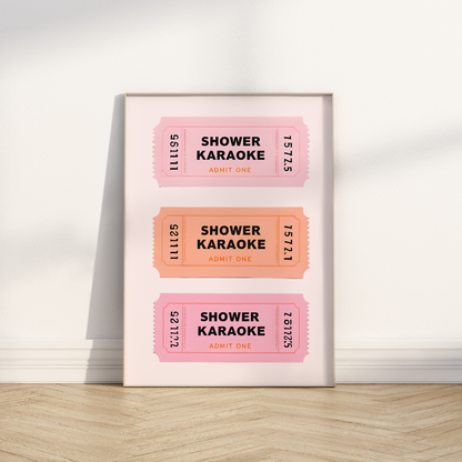 Shower Karaoke Print