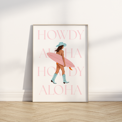 Howdy Aloha Print