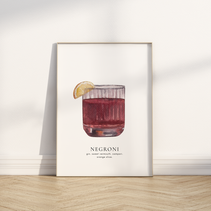 Negroni Cocktail Print