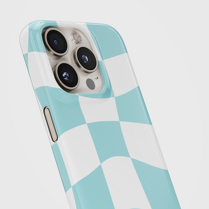 Retro Blue Check Phone Case