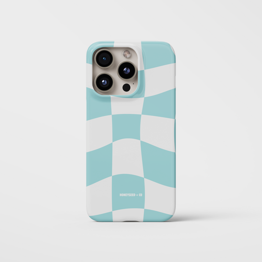 Retro Blue Check Phone Case