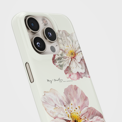 Hawthorn Bloom- May Birthflower Phone Case