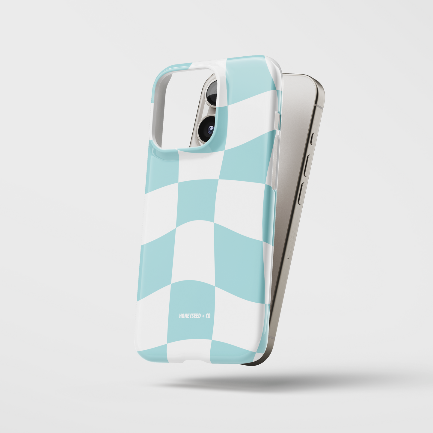Retro Blue Check Phone Case