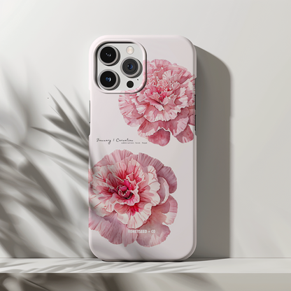 Carnation Bloom- January Birth Flower Phone Case