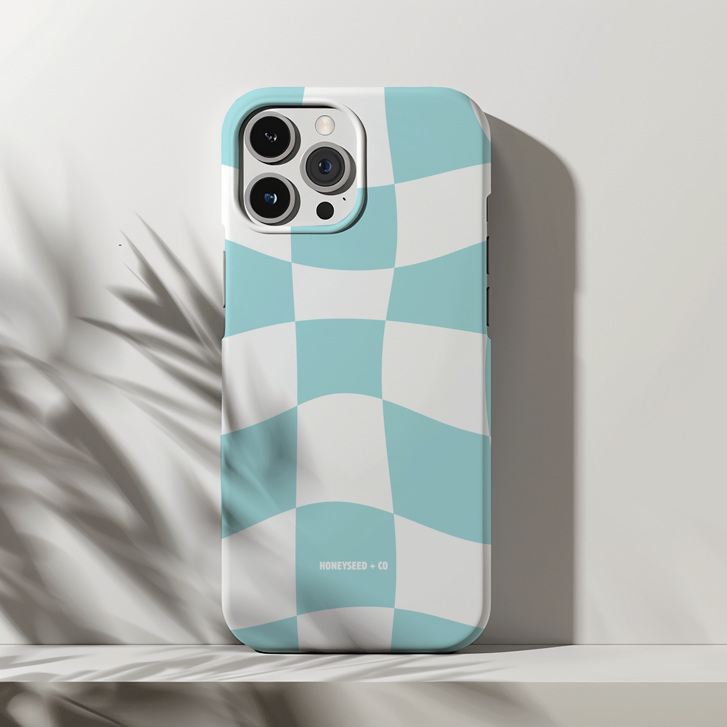 Retro Blue Check Phone Case