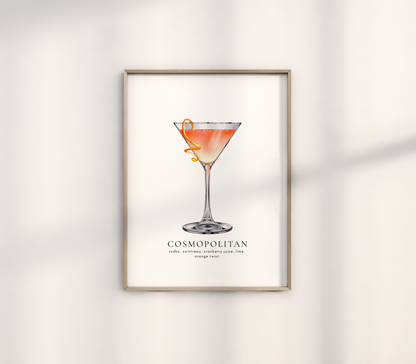 Cosmopolitan Cocktail Print