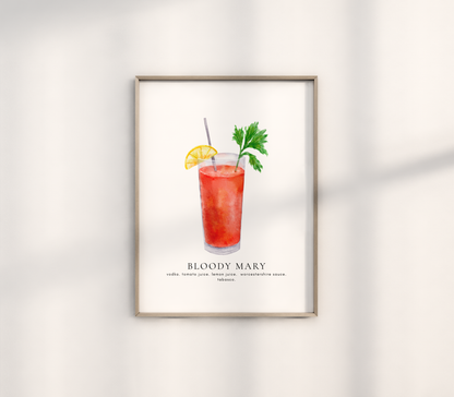 Bloody Mary Cocktail Print