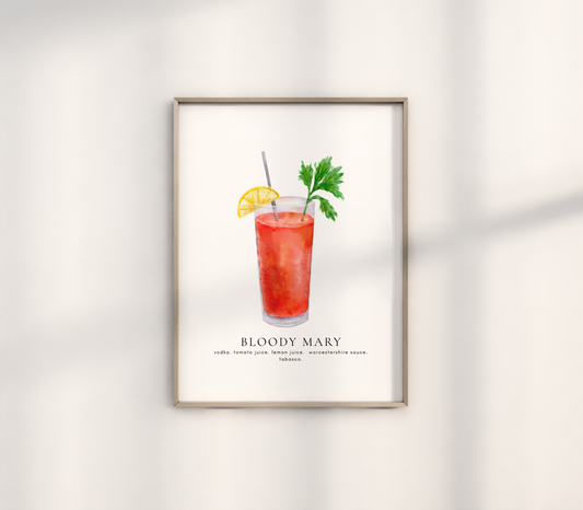 Bloody Mary Cocktail Print