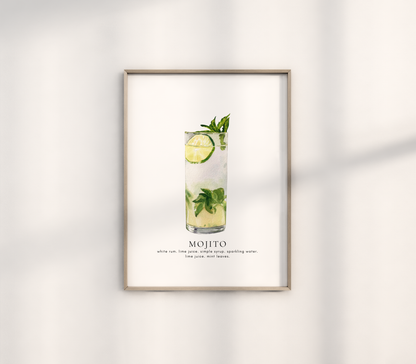 Mojito Cocktail Print
