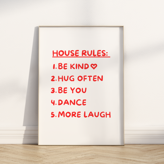 House Rules Print