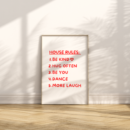 House Rules Print