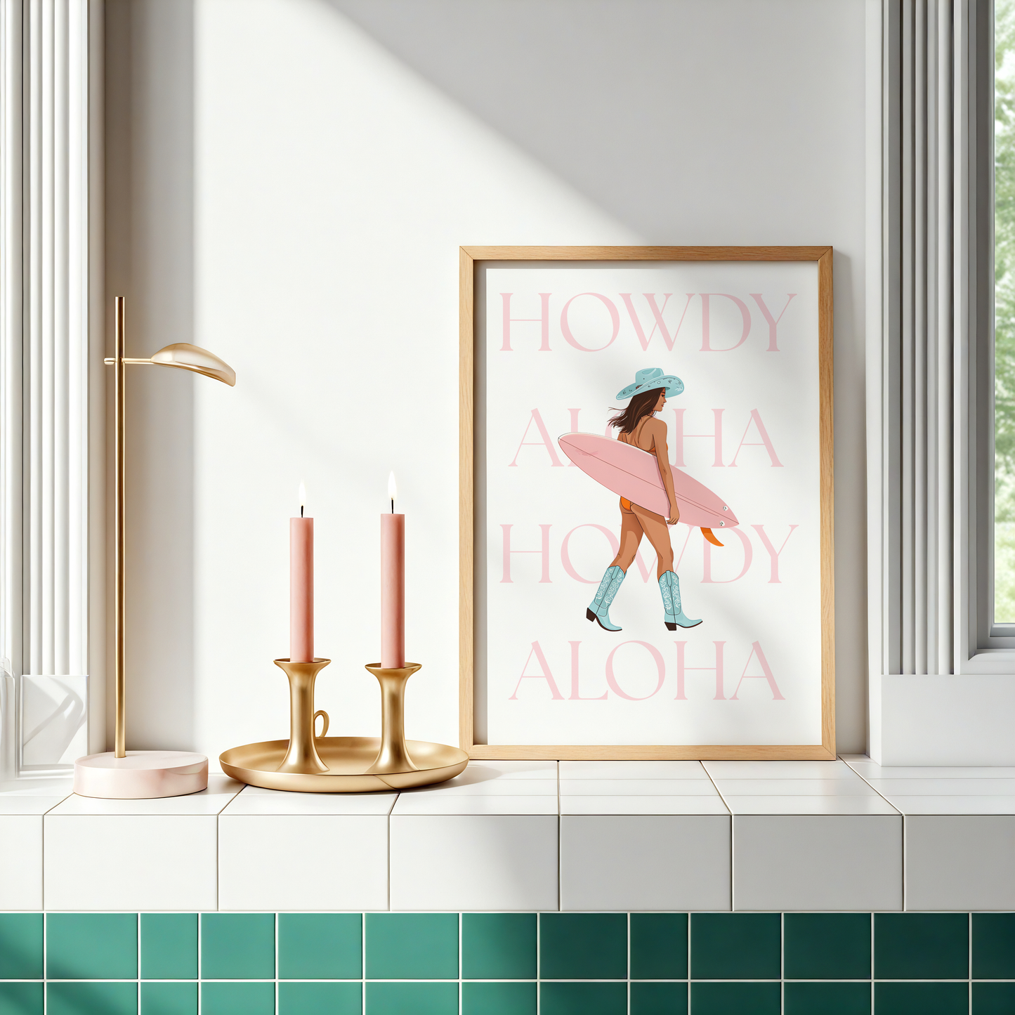 Howdy Aloha Print