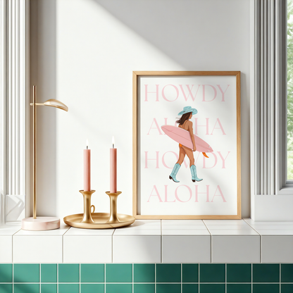 Howdy Aloha Print